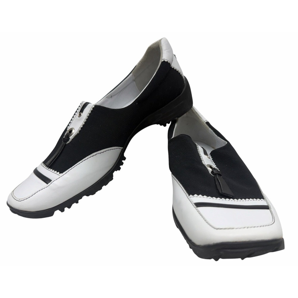 Linea Stoch Walter Genuin Italy Slip On Shoes Black White Tassel Size 7